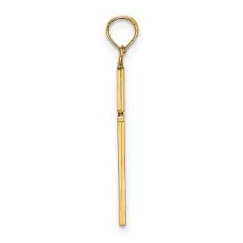 Small Thin Cross Pendant in 14K Gold 2