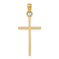 Small Thin Cross Pendant in 14K Gold