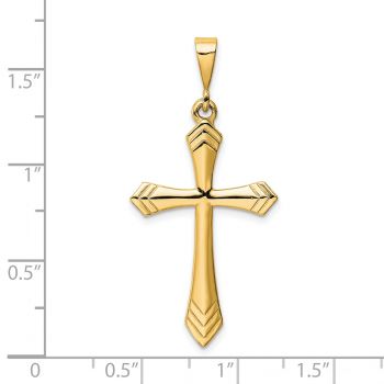 14K Gold Sword of the Spirit Trinity Cross Pendant 2