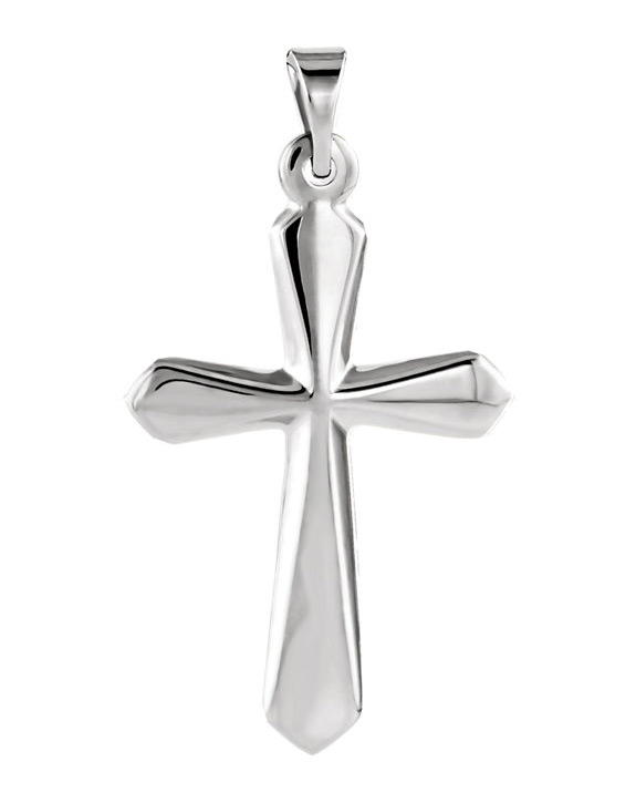 Platinum Sword of the Spirit Cross Pendant