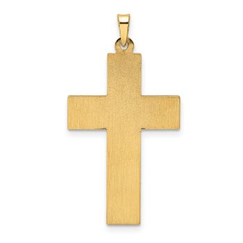 14K Two-Tone Gold Textured Woven Cross within Cross Pendant 3