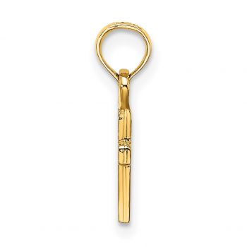 Tiny Cross Charm Pendant in 14K Solid Gold 2