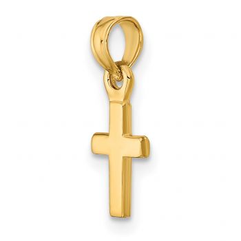 Tiny Cross Charm Pendant in 14K Solid Gold 3