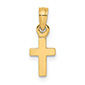 Tiny Cross Charm Pendant in 14K Solid Gold