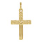 Tiny 14K Gold Floral Cross Pendant with Heart