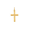 Tiny Heart Cross Pendant in 14K Gold