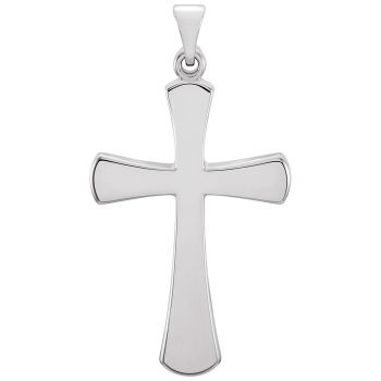 Tiny Platinum Heraldry Cross Necklace for Women 3