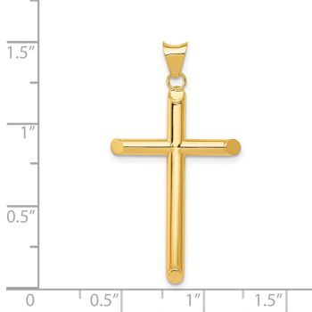 14K Gold Tube Cross for Men 3