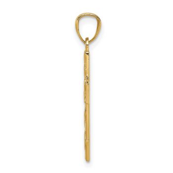 Small Vine Cross Pendant in 14K Gold 2