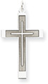 Women's Cross Inside Cross Pendant in 14K White Gold