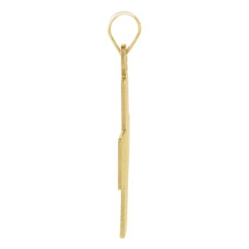 Women's Engraved Greek Cross Pendant in 14K Gold 2