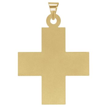 Women's Engraved Greek Cross Pendant in 14K Gold 3