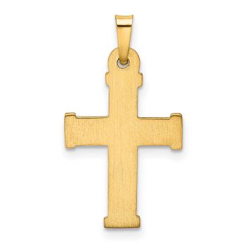 14K Gold Textured Cross Pendant for Women 3