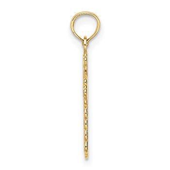 Small 14K Gold Ornate Filigree Cross Pendant for Women 2