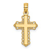 Small 14K Gold Ornate Filigree Cross Pendant for Women