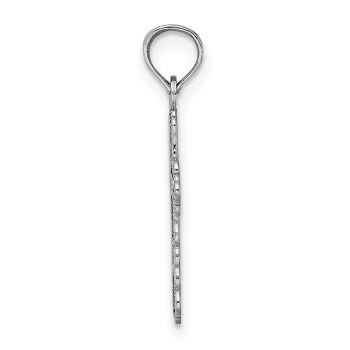 Women's Small Decorated Filigree Cross Pendant in 14K White Gold 2