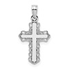 Women's Small Decorated Filigree Cross Pendant in 14K White Gold