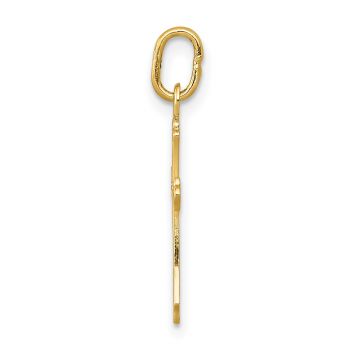 Women's Small 14K Gold Budded Cross Charm Pendant 2