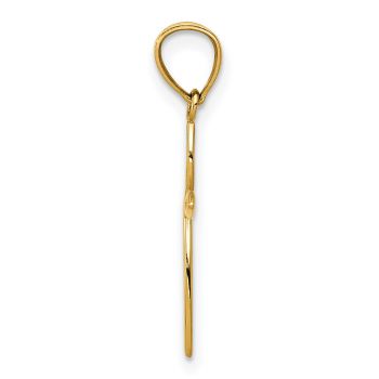 Women's Small Open Passion Cross Charm Pendant in 14K Gold 2