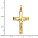Traditional Crucifix Pendant, 14K Yellow Gold 3