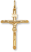 Gold Crucifix Pendant - 14K Gold