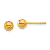24K Gold 6mm Ball Stud Earrings