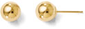 6mm Polished Ball Stud Earrings, 14K Gold