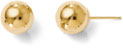 8mm Polished Ball Stud Earrings, 14K Gold