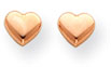 Heart Stud Earrings, 14K Rose Gold
