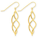 Scroll Design Earrings in 14K Yellow Gold