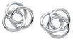 Trinity Knot Stud Earrings, 14K White Gold