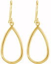 14K Yellow Gold Teardrop Design Earrings