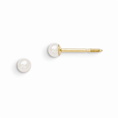 3mm Freshwater Cultured Pearl Earrings, 14K Gold