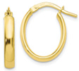 Leslie's Italian Oval Hoop Earrings, 10K Gold