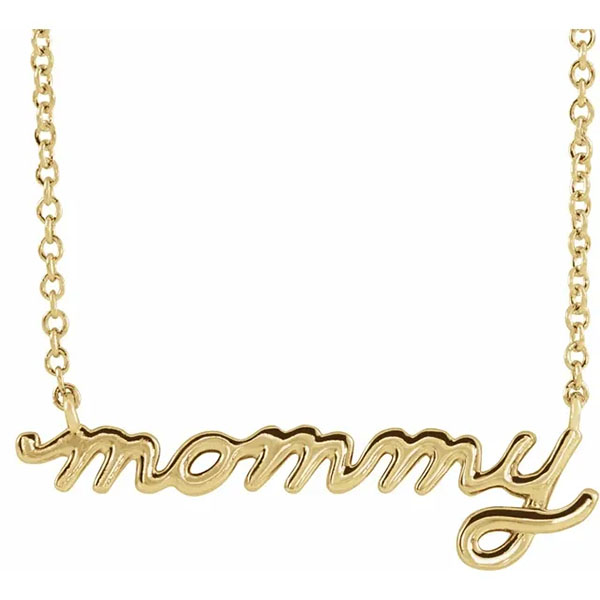 14K Gold Mommy Necklace