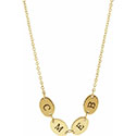 14K Gold Personalized Family Engravable Disc Necklace 4
