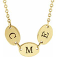 14K Gold Personalized Family Engravable Disc Necklace