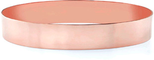 14K Rose Gold Flat Bangle Bracelet, 12mm (1/2