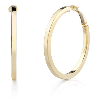 Flat Italian Hoop Earrings