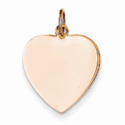 14K Rose Gold Engravable Heart Charm