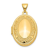 Paisley Scroll Oval Family Locket in 14K Gold