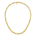 Italian 6.7mm Paper Clip Necklace 14K Gold 18 Inches 3