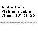 platinum 1mm cable chain necklace