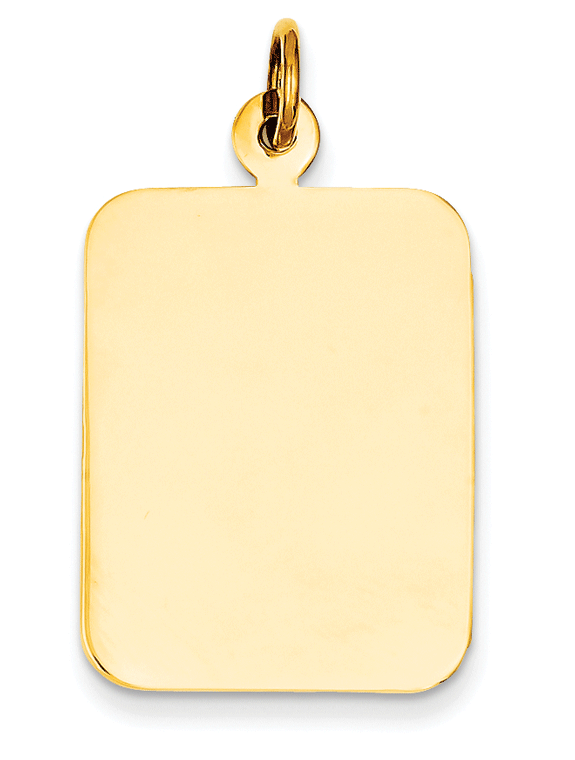 Personalized, Engravable Gold Disc Charm Pendants