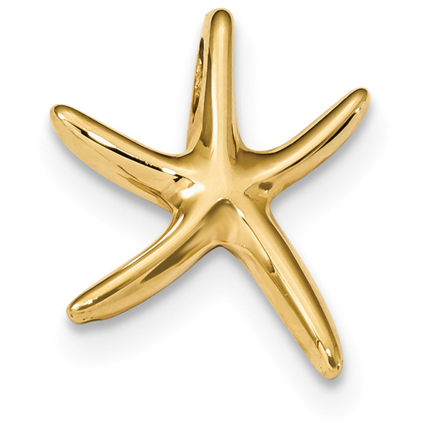 14k Gold Starfish Slide Necklace