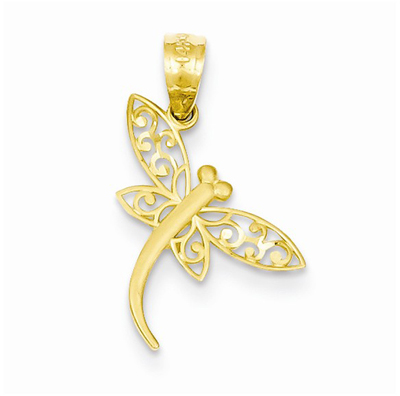 Dragonfly Pendant in 14K Gold