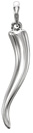 Sterling Silver Italian Horn Pendant, 1