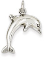 14K White Gold Dolphin Pendant