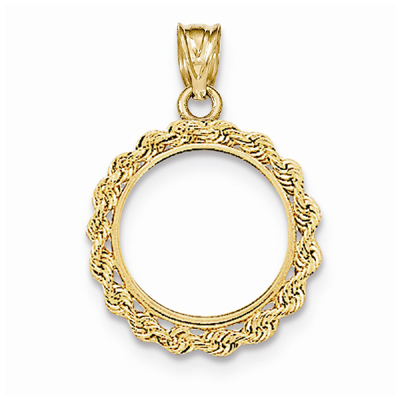 14K Gold Rope Bezel for 1/10 Ounce American Eagle Coin