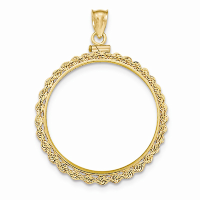 14K Gold Rope Bezel for 1 Ounce American Eagle Coin